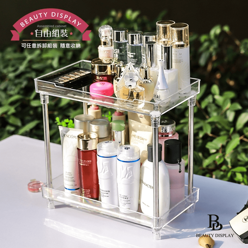 BEAUTY DISPLAY美得像專櫃加高式開放雙層置物架，限時破盤再打82折！