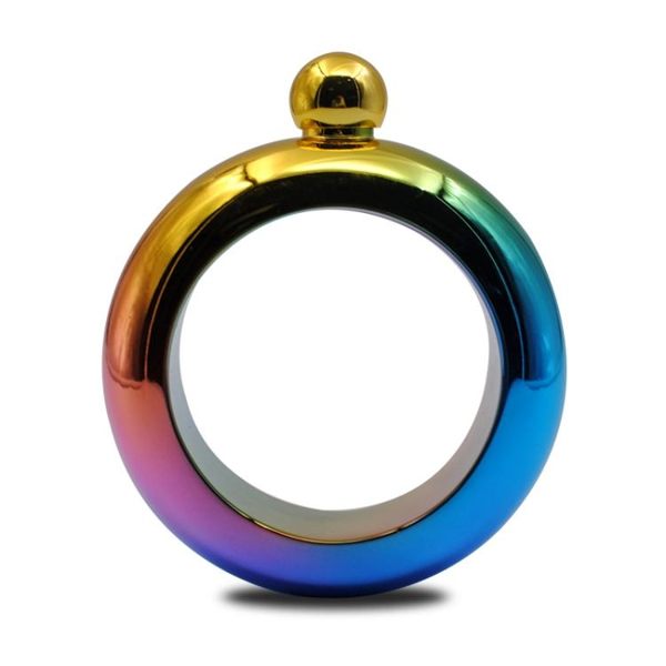 304不銹鋼酒壺隨身小酒壺迷你手環裝酒酒壺2兩白酒壺水壺手鐲酒瓶IP1137【棉花糖伊人】