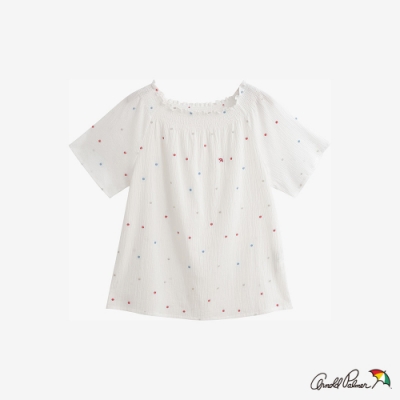 多彩的圓點 繽紛炎炎夏日 荷葉領口增加女性可愛休閒氣息