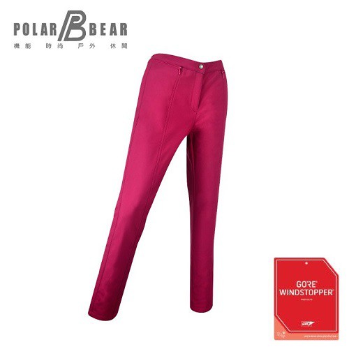 【16P34女WS煙管長褲】商品特點：1.GORE-WINDSTOPPER SOFTSHELL 系列，三層內貼厚刷毛，防風、保暖、透氣、舒適。2.窄管褲版型，腰間有鬆緊帶設計。3.前腰下有剪接緞面布拉