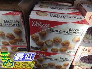 [COSCO代購 需低溫宅配] C1197300 DEIZZA MINI CREAM PUFF DELIZZA冷凍迷你泡芙 120入共1.5公斤