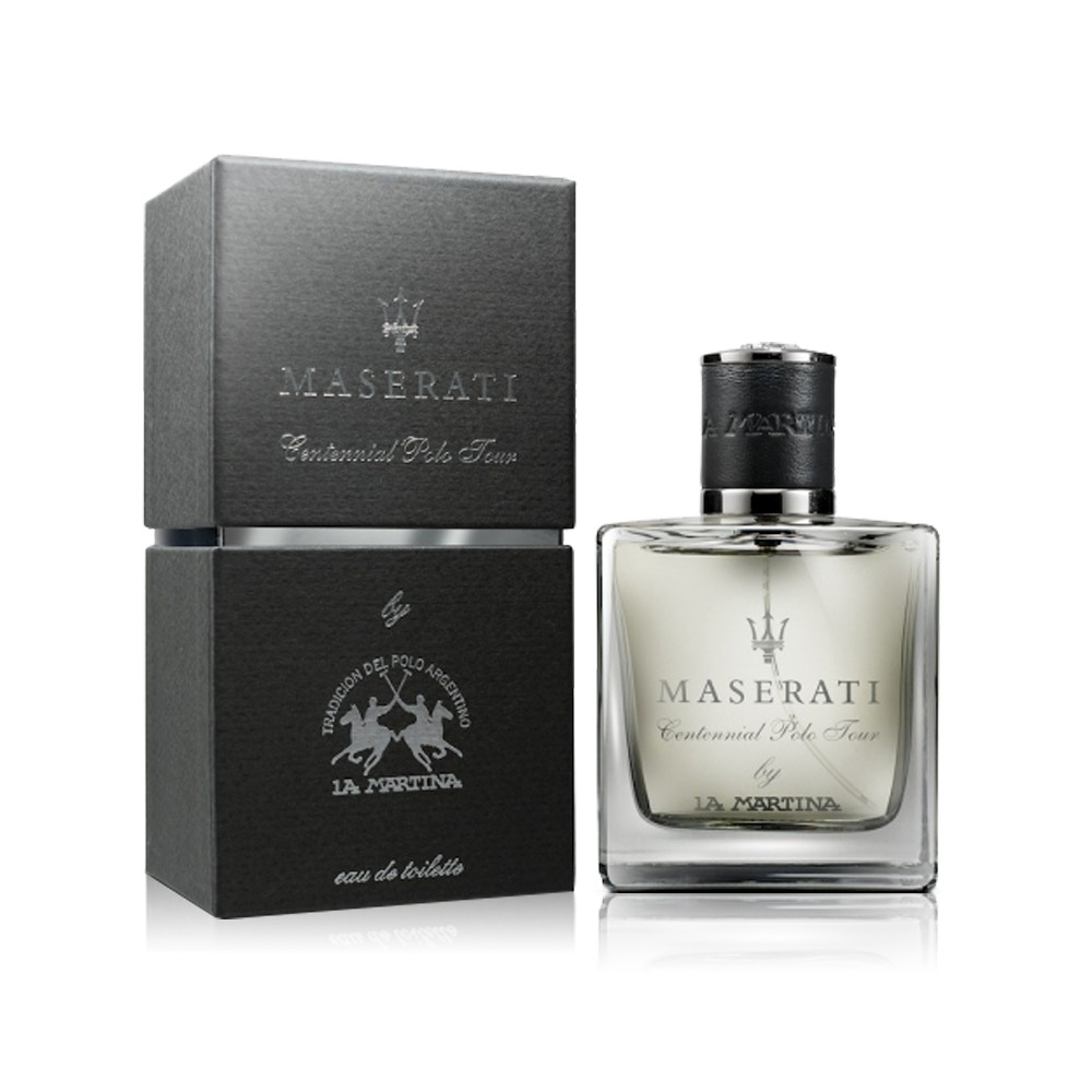 廣藿香、香根草、薰香、麝香瑪莎拉蒂為慶祝100年百年歷史，宣布與馬球專業品牌La Martina合作推出聯名品牌香水。兩大品牌攜手推出新款香水:Maserati by La Martina：Cente