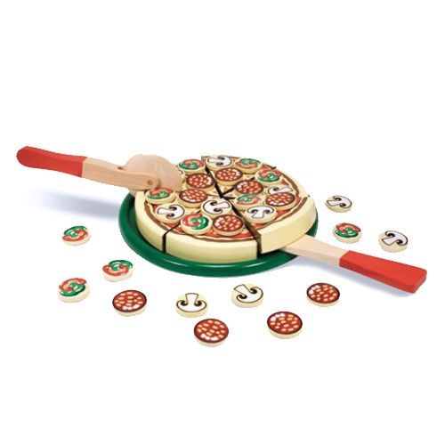 木製玩具手繪色彩鮮豔，形狀大小與實物相似。真實感高，孩子不需二次學習是辦家家酒不可缺少的玩具;★MD 玩食趣-Pizza 比薩派對可愛的比薩派對～填飽寶貝肚子啦，好多好多的小孩都特愛這種拼拼貼貼的，難
