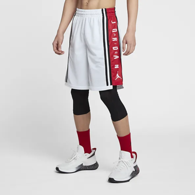 Air Jordan 男子運動休閑透氣黑白AJ籃球短褲 BQ8393-010 BV9447