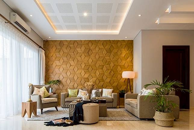 Karakter kayu oak ini bikin suasana rileks dan hangat, tampilannya mewah dan anggun.