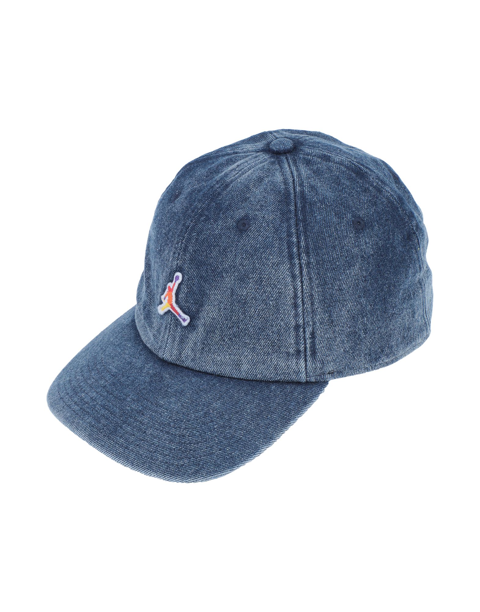 denim, contrasting applications, faded, solid color, hard visor, unlined, adjustable fastening.