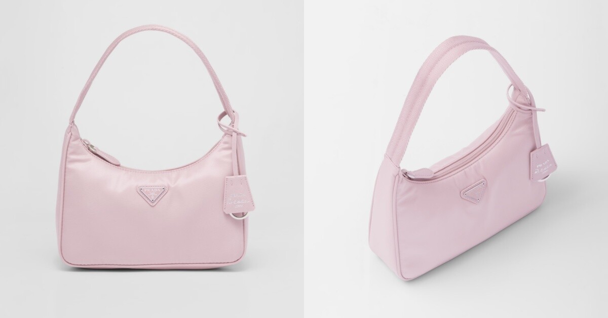 櫻花粉精品包推薦4:Prada再生尼龍Re-Edition 2000年復刻版迷你手袋 NT$39,500