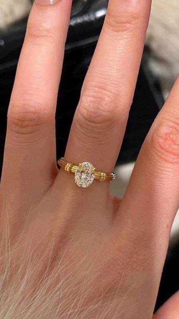 🟥💜 (R48) พริ้งพราว Jewellery - แหวนเพชรวงรี