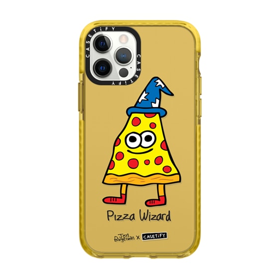 CASETiFY iPhone 12 Pro Impact Case - Pizza Wizard by Jon Burgerman