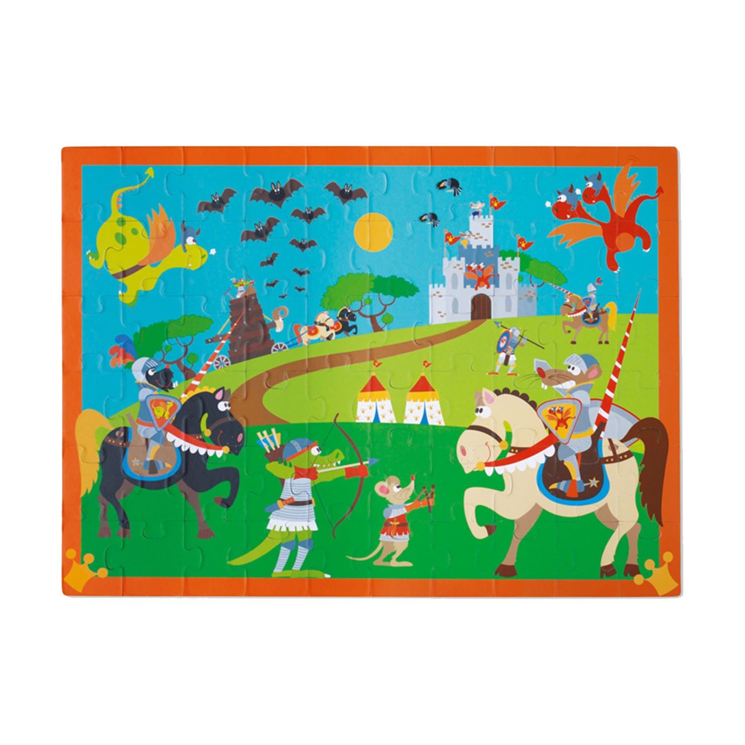 比利時 Scratch - 豪華拼圖-英勇騎士-60片