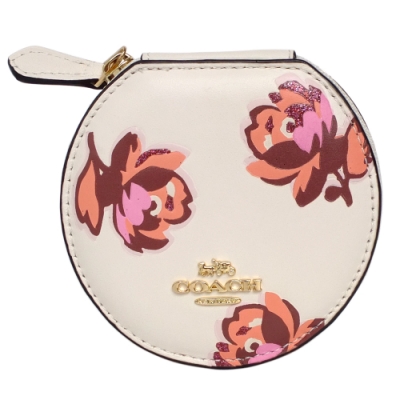 立體圓餅拉鍊上掀開合 內裡設置鏡面及一保護蓋 家居收納、旅行便攜