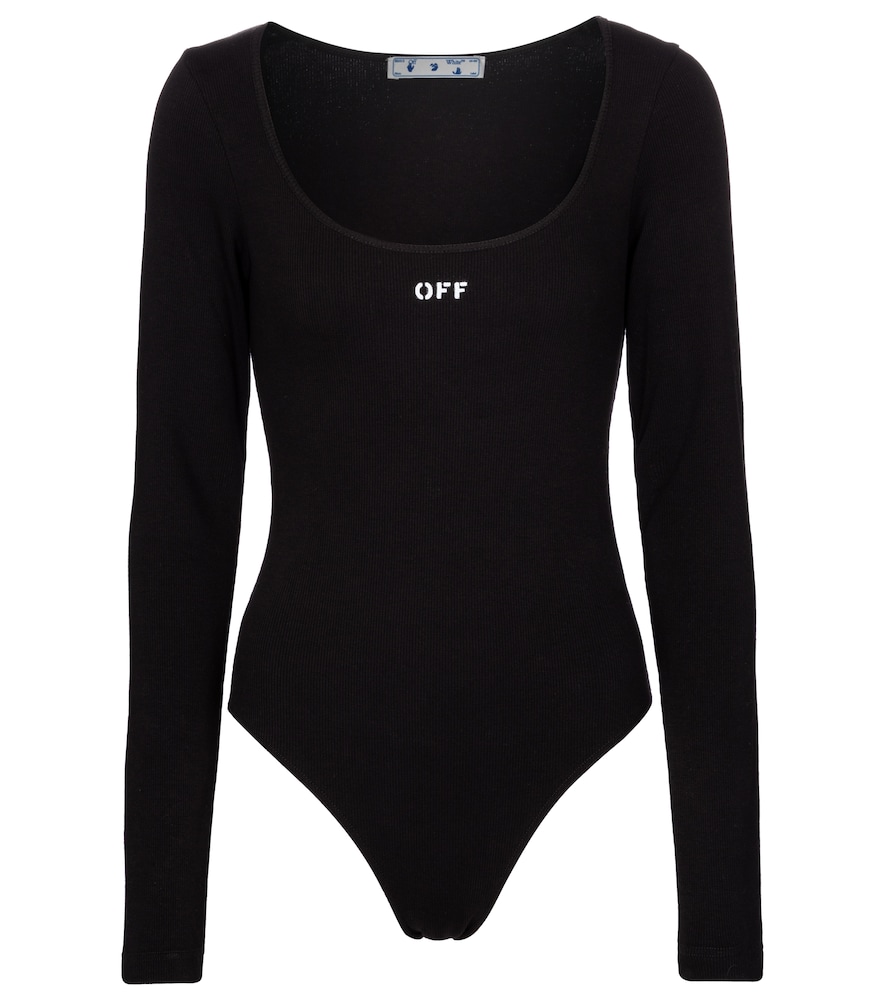 Off-White devotees will be keen to add this go-with-everything black bodysuit to their everyday rota