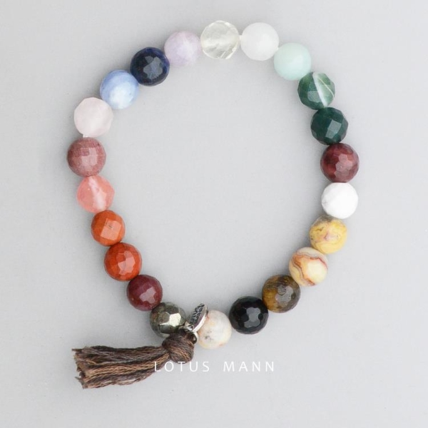 暗夜行者宋軼正品.12星座運勢天然石幸運石流蘇愿望許愿手鍊