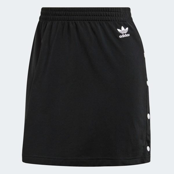 ADIDAS STYLING COMPLEMENTS SKIRT 女裝 短裙 休閒 窄版 排扣 合身 黑【運動世界】DW3897