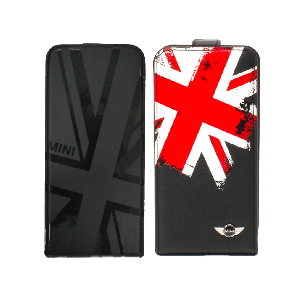 『限時5折』Mini Cooper PU皮革紋上掀皮套【A424】 iPhone SE 5s 掀蓋手機皮套 英國國旗 手機殼 手機保護套 i5/5s/SE配件