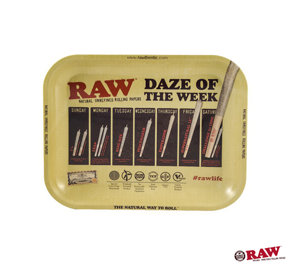 RAW Daze of the Week Rolling Tray 捲煙主題金屬盛盤