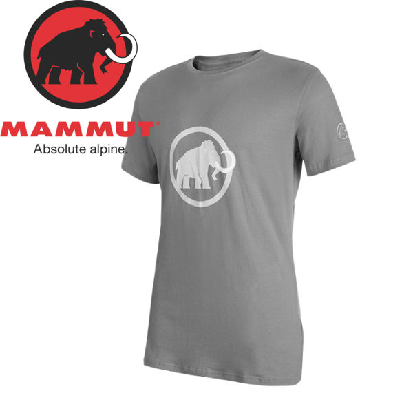 【Mammut Logo T-Shirt 男《花崗岩灰》】1041-07291-0823/排汗透氣/有機棉/戶外機能服/登山休閒★滿額送