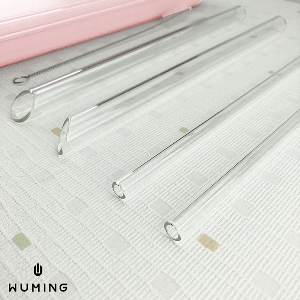 贈收納盒！ 可刺破封膜 玻璃吸管 斜口 無汞 無鉛 環保吸管 波霸奶茶吸管 粗吸管 『無名』 N07100