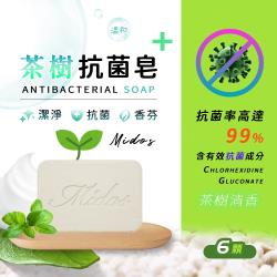 ◎添加有效抗菌成分，抗菌率高達99%|◎沐浴後茶樹的清香，讓您身心靈都舒爽|◎可洗手+全身沐浴，安心洗淨，髒污不殘留品牌:Midos蜜朵斯品牌定位:MIT/亞洲品牌種類:沐浴皂/藥皂適用部位:身體功能