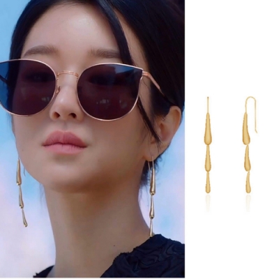 通體S925銀針不過敏 最新韓劇同款 質感極佳玫瑰金色 綻放女人味