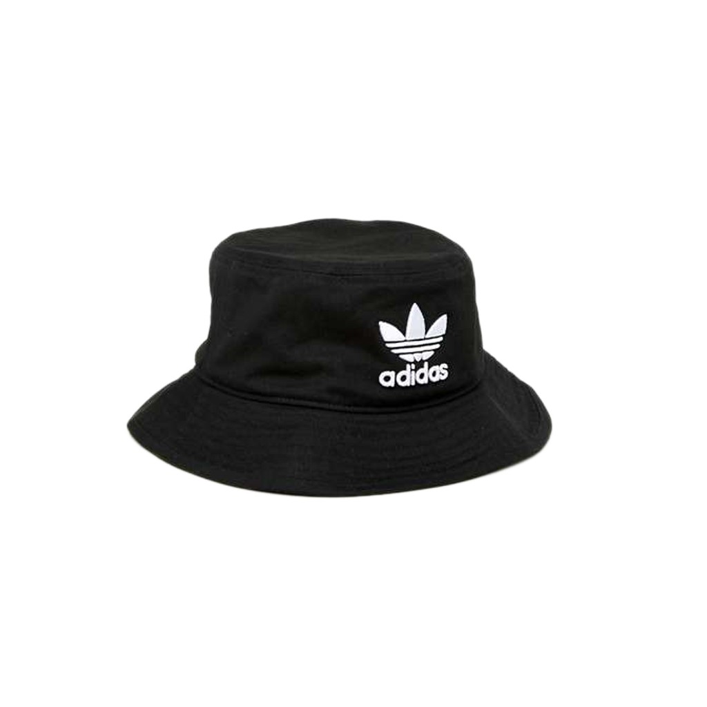 Adidas Originals Bucket Hat 黑色 基本款 LOGO 三葉草 電繡 漁夫帽【高冠國際】