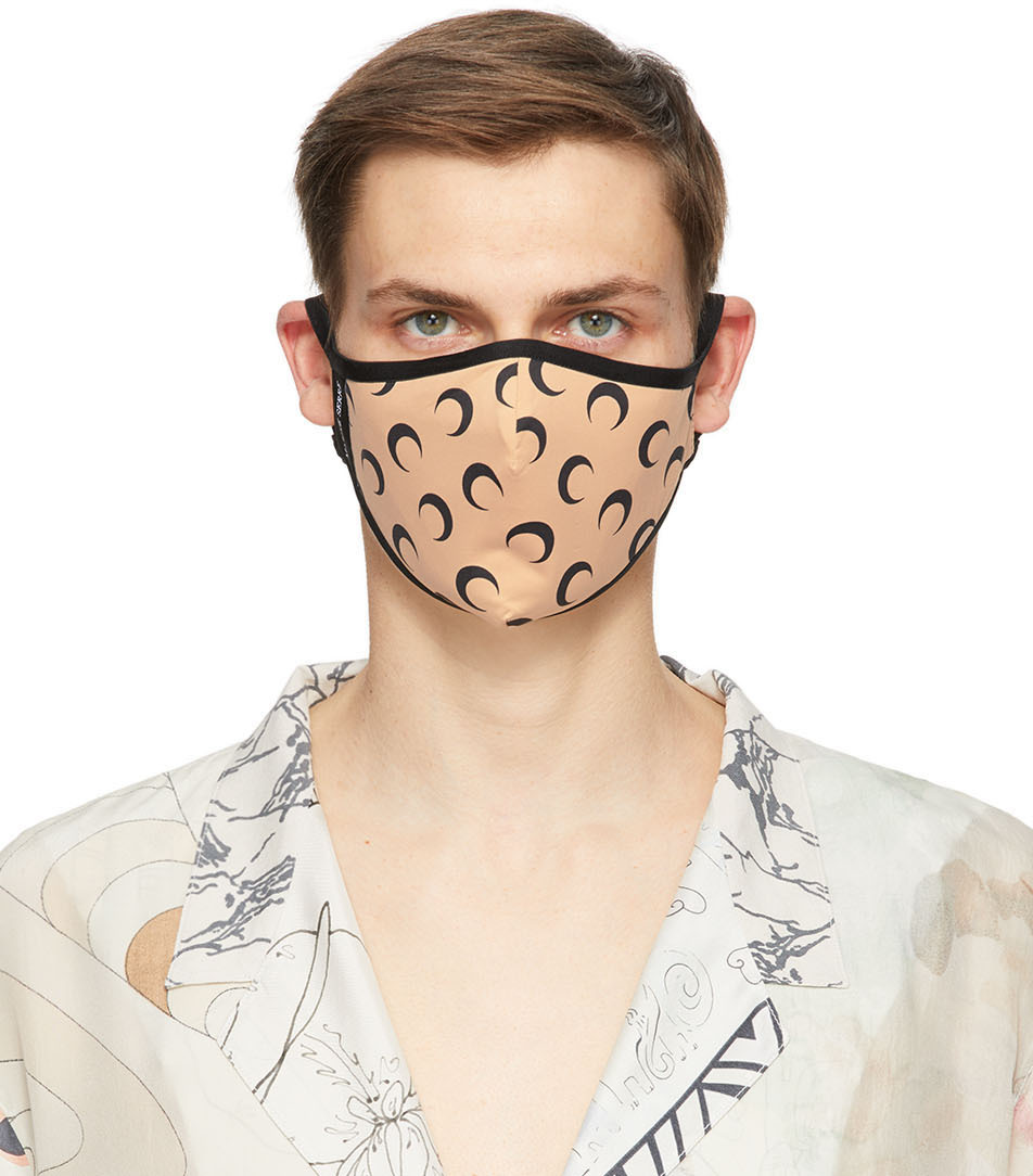 Marine Serre 黄褐色 Air Allover Moon 口罩