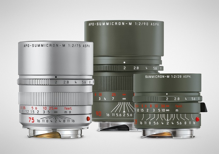 Leica 推出三款 M 鏡：75mm F2、28mm F2、90mm F2，並加入限量橄欖綠塗裝
