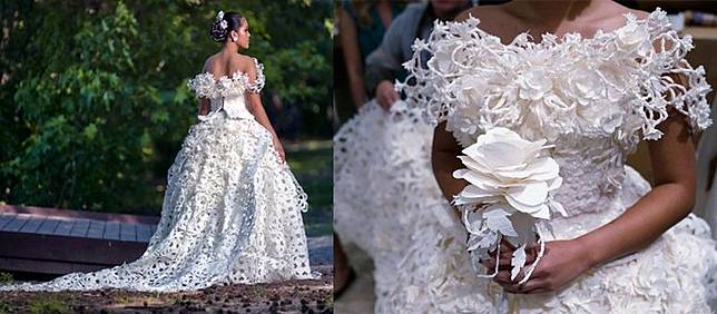 Wow, Gaun-gaun Pengantin Ini Terbuat dari Tissue, loh!