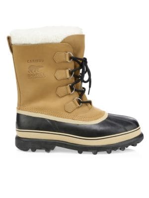 The original Sorel boot features waterproof construction, faux fur trim, seam-sealing and a removabl