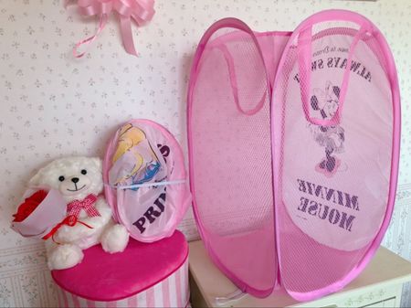 折り畳める ダイソーのディズニーキャラクターランドリーバッグ