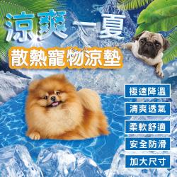 ◎物理降溫，循環吸熱舒適降溫|◎吸熱降溫、耐磨耐抓、防水防污、清洗方便|◎舒適透氣、防潮、循環使用、無須用電品牌:無類型:涼墊尺寸:60x50cm顏色:藍色系產地:台灣