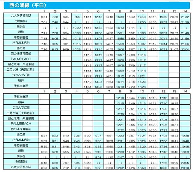 福岡昭和巴士線延伸至白色鳥居