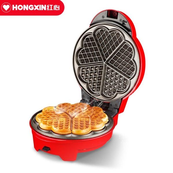 紅心電餅鐺家用雙面加熱華夫餅機蛋卷機雞蛋仔鬆餅機蛋糕機輕食機 ATF 電壓：220v 魔法鞋櫃