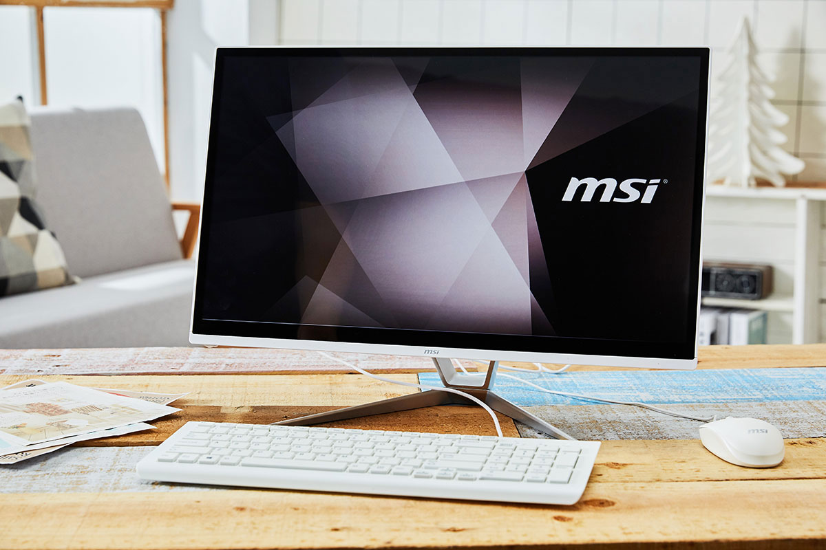 外型更簡約且不佔空間的 MSI PRO 22XT，可以說是目前市面上 All-in-one PC 中，設計格外出色且整體規格更為完整的選擇。