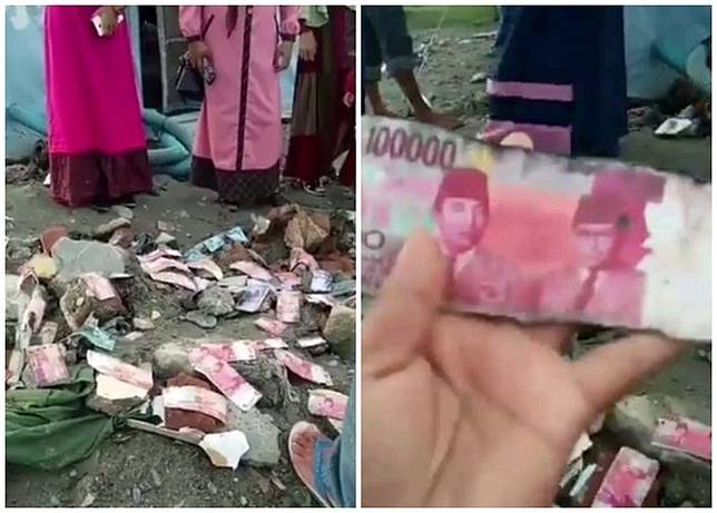 Geger Warga Palu Temukan Uang Jutaan Rupiah Yang Diduga Punya