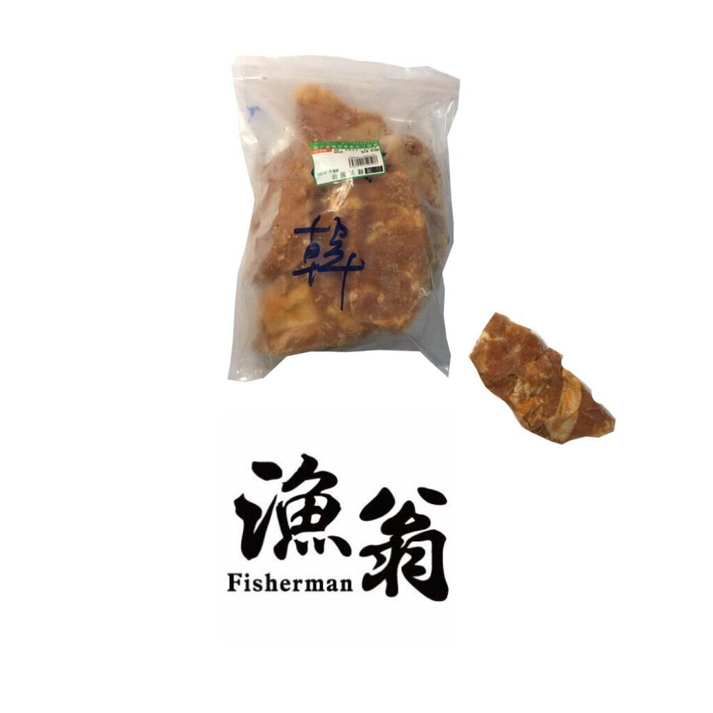 規格：0.6 每台斤103元 產地：台灣 保存方式：零下18度C低溫冷凍保存 有效日期：兩年 食用說明 : 韓式風味的腿排,搭配韓劇的享受 調理方式：應充分加熱即可食用 成分：雞肉