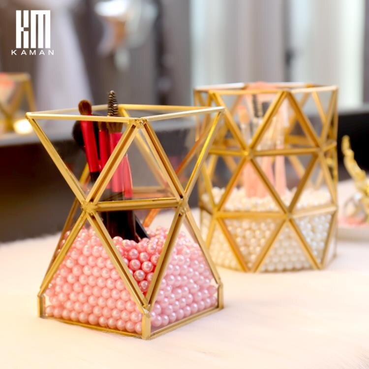 限時熱賣歐式化妝刷收納筒筆刷子散粉刷整理眼影腮紅眉筆彩妝刷置物架刷桶