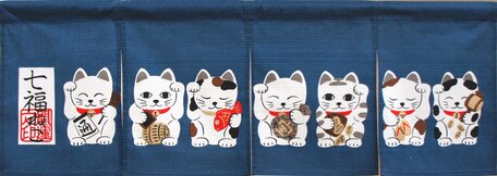 大賀屋 日本製 招財貓 窗簾 門簾 營業用 店面 日式 七福神 開運 招財 簾 日式料理店 正版 J00015986。人氣店家大賀屋的居家生活、門簾 / 圍裙有最棒的商品。快到日本NO.1的Rakut