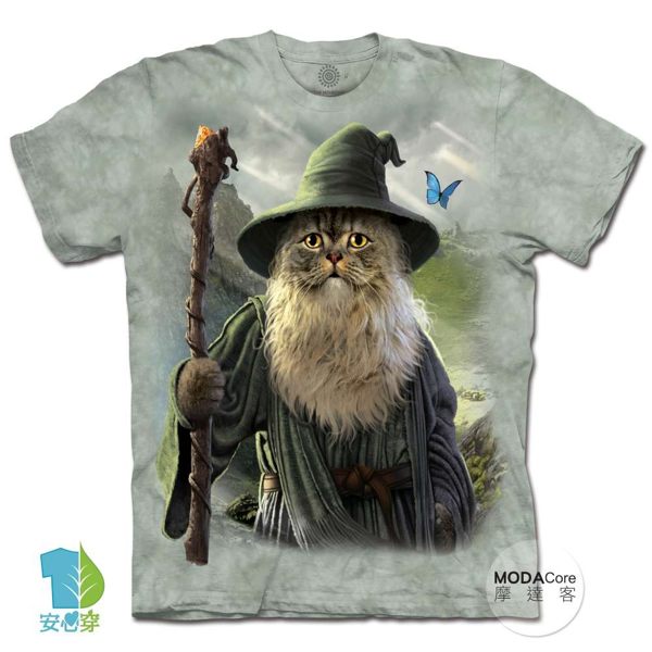 摩達客-(預購)(大尺碼4、5XL)美國進口The Mountain 貓道夫 純棉環保藝術中性短袖T恤