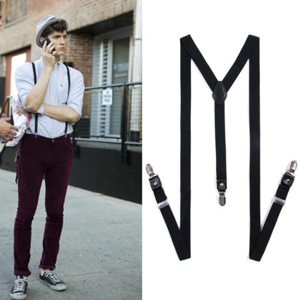 男士女士西裝襯衫西褲背帶 褲子背帶夾男英倫成人吊帶牛仔吊褲帶 極有家