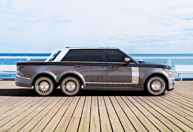 路上跑的遊艇？德國改裝廠推出 Land Rover Range Rover 6x6，6顆輪、6公尺長，就是要與眾不同！