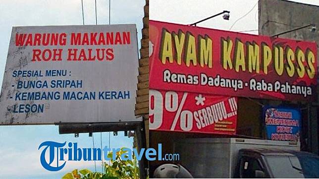 Kocak! Ini Jadinya Kalau Nama Restoran dan Menu Makanan Terkena Humor Receh, Dijamin Ngakak Abis