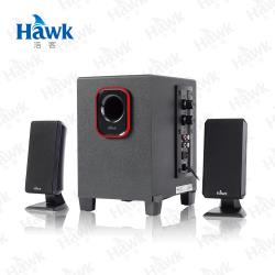 ◎16W地面增壓小鋼炮，滿足您對低音的渴望|◎木質重低音喇叭，獨立低音調節鈕|◎德國設計工藝，時尚洗鍊不佔空間。商品名稱:Hawk冥王2.1聲道多媒體喇叭(08-HMS811R)品牌:Hawk型號:0