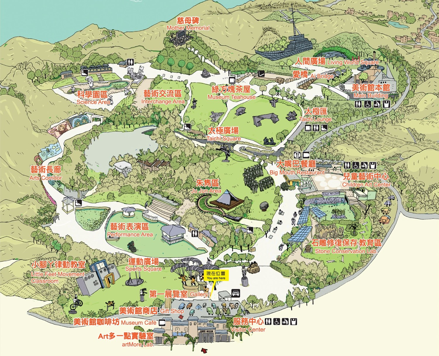 朱銘美術館園區地圖