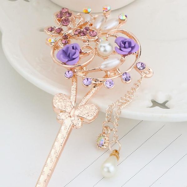 復古宮廷古典髮簪新娘頭飾百搭鑲鉆流蘇步搖古風髮釵盤髮飾品 韓小姐的衣櫥