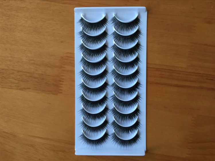 假睫毛 假睫毛自然裸妝素顏棉線梗濃密舞臺妝捲翹交叉長眼睫毛十對裝