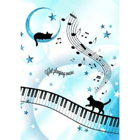 Cat Praying Music Piano Ver.