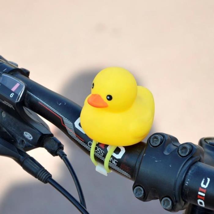 兒童滑板車專用裝飾山地公路自行車燈手動喇叭小黃鴨鈴鐺騎行配件