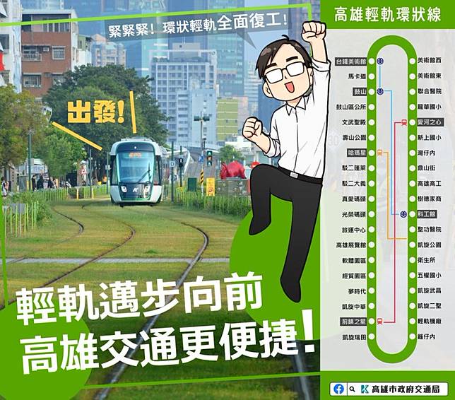 搶拚23年正式通車 高雄輕軌二階改善計畫確認後宣布復工 台灣旅行趣 Line Today