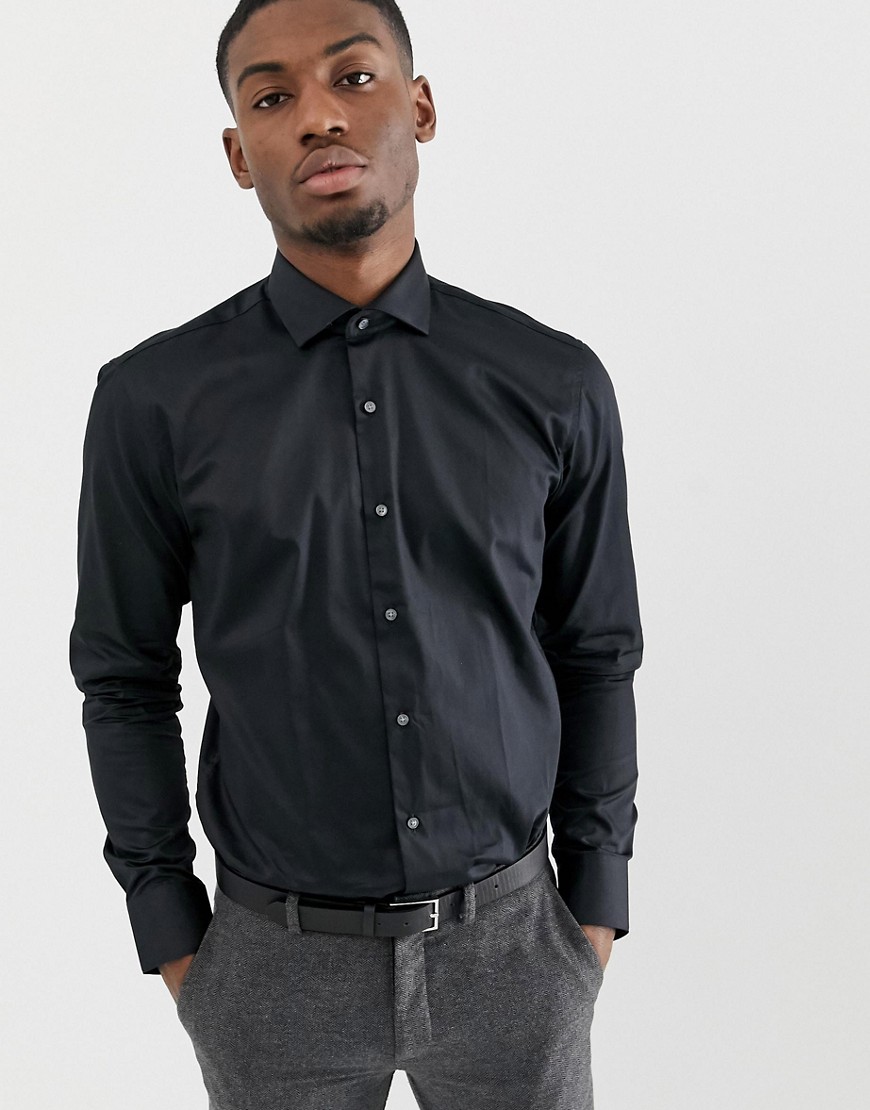 Smart shirt by Ted Baker One for your wardrobe Plain design Point collar Button placket Slim fit A n